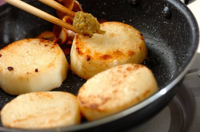 長芋のステーキユズコショウ風味の作り方の手順3