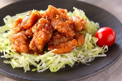 揚げ鶏ネギしょうゆ