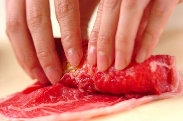 スティック牛にぎりの作り方の手順3