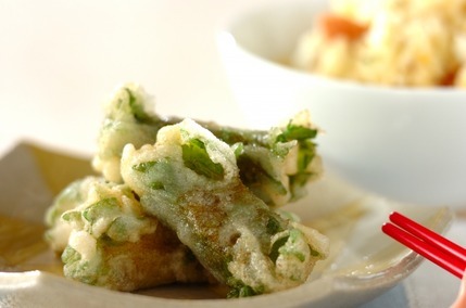 長芋の大葉梅揚げ