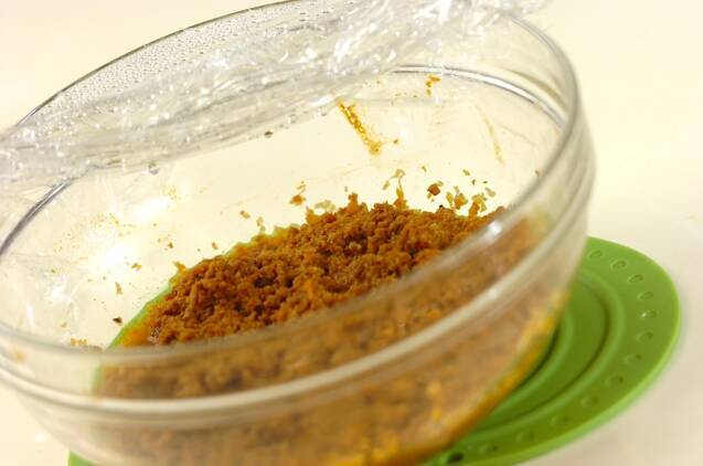 レンジで作るキーマカレー焼きそばの作り方の手順3