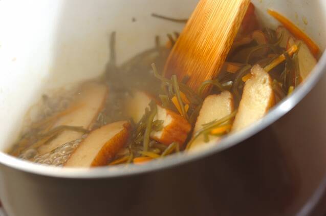 刻み昆布とさつま揚げの煮物の作り方の手順4