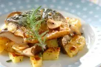 サバのカレーソテーポテト添え