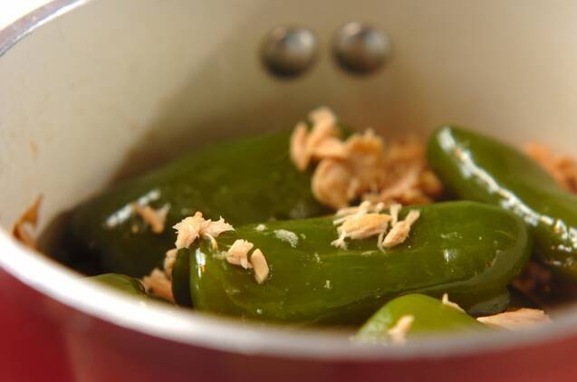 ピーマンとツナの煮物の作り方の手順3