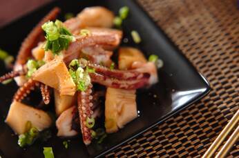 イカゲソの炒め物