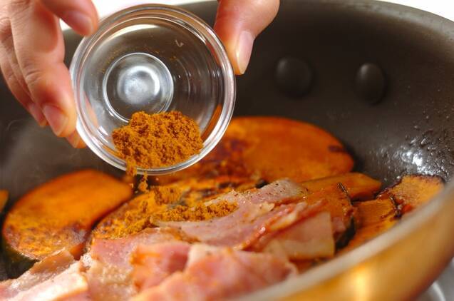 カボチャのカレー炒めの作り方の手順2