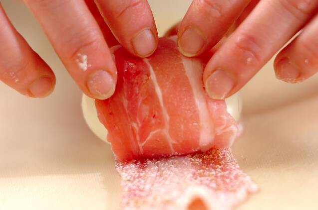 甘辛肉巻き卵の作り方の手順2