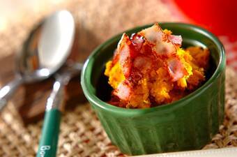 レンジで簡単！お箸が止まらないクリーミーカボチャサラダ by 西川 綾さん