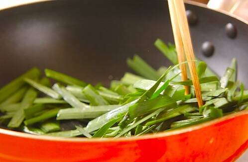 ニラの卵とじの作り方の手順4