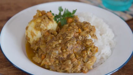 サバ缶とごろっと卵のキーマカレー by ぐっち夫婦さん