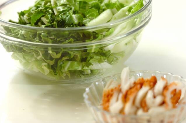 白菜とちくわの中華風サラダの作り方の手順1