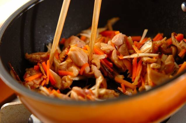 かしわ飯の作り方の手順4