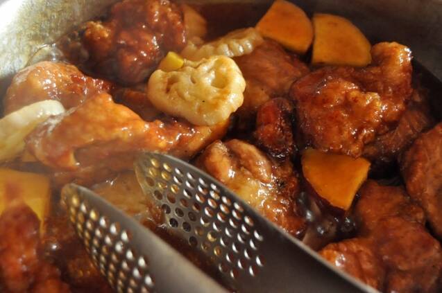 豚肉とサツマイモの黒酢酢豚の作り方の手順8