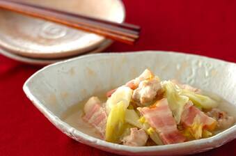 干し白菜と鶏もも肉のあんかけ