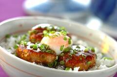 レンコン入りつくね丼