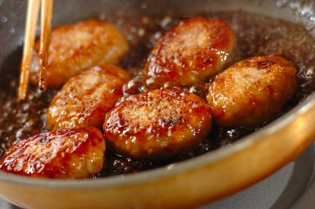 レンコン入りつくね丼の作り方の手順4