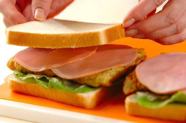 具だくさん卵焼きのサンドイッチの作り方の手順6