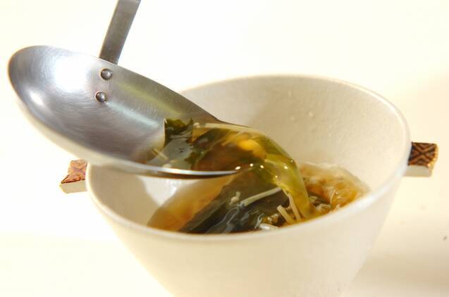 春雨とワカメのヘルシースープの作り方の手順5