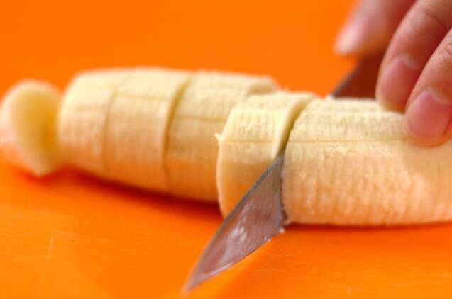 焼きバナナバニラアイス添えの作り方の手順1