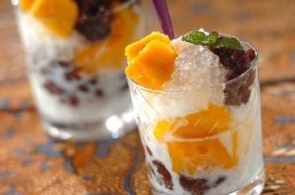 タピオカとマンゴーのハロハロ