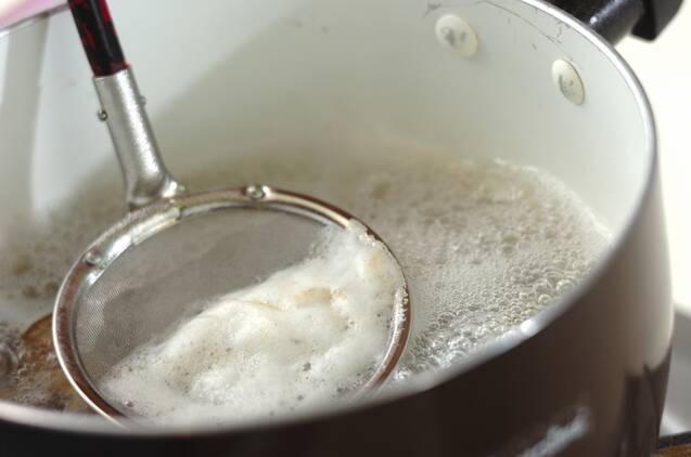 アサリと豆腐のピリ辛スープの作り方の手順2