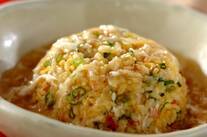 ふわふわ卵白のあんかけチャーハン