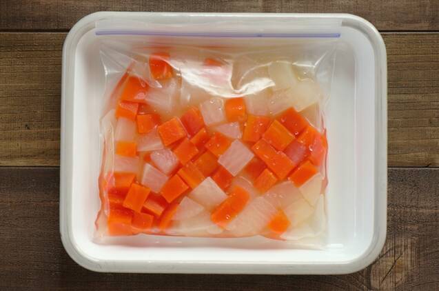 冷凍できる作り置き！大根とにんじんの濃縮しょうがスープbyつくおき nozomiさん　の作り方の手順3