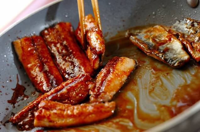 サンマの蒲焼山椒風味の作り方の手順6