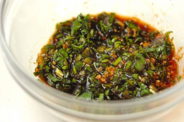 冷奴ニラしょうゆの作り方の手順1