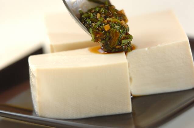 冷奴ニラしょうゆの作り方の手順2