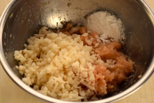 れんこん団子と青梗菜の豆乳シチューの作り方の手順5