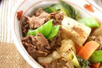 たっぷり野菜と一緒に！味しみ肉豆腐