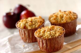 リンゴのポロポロクランブルマフィン