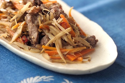 肉入りきんぴらゴボウ