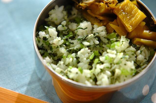 小松菜とシラスのチャーハン