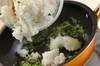 小松菜とシラスのチャーハンの作り方の手順2