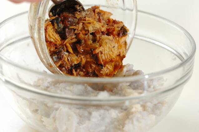 みそサバ入り里芋コロッケの作り方の手順3