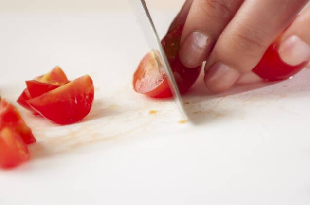 赤ワインに合うミニトマトのブルスケッタの作り方の手順1