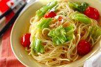 春キャベツのガーリックパスタ