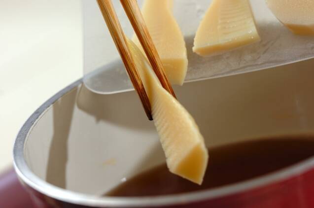 だし炊きタケノコの白みそ焼きの作り方の手順2