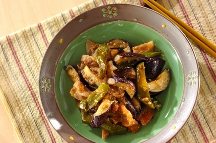 ナスのゴマみそ炒め