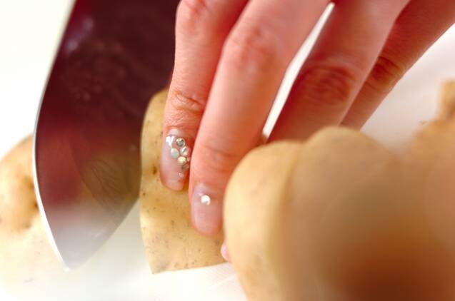 インゲンとジャガイモのジェノバ風サラダの作り方の手順2