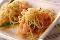 エビ入りペペロンチーノ