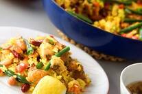 鶏と豆のパエリア