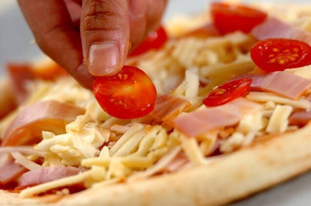 お月見ピザの作り方の手順2