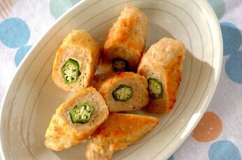 オクラのつくね巻き