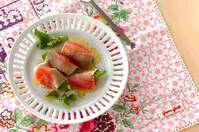 アイスプラントの生ハム巻き