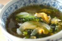 ホウレン草とふんわり卵のスープ