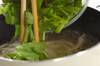 ホウレン草とふんわり卵のスープの作り方の手順2