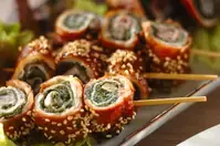 豚肉のワカメ巻き